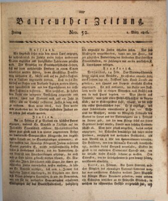 Bayreuther Zeitung Freitag 1. März 1816