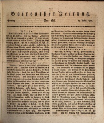 Bayreuther Zeitung Sonntag 17. März 1816