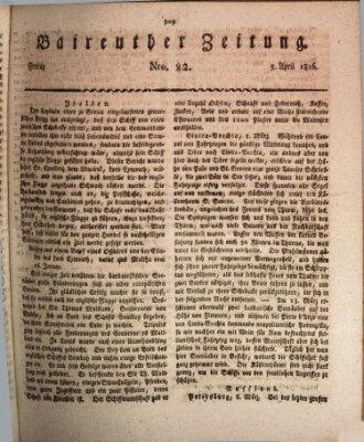 Bayreuther Zeitung Freitag 5. April 1816