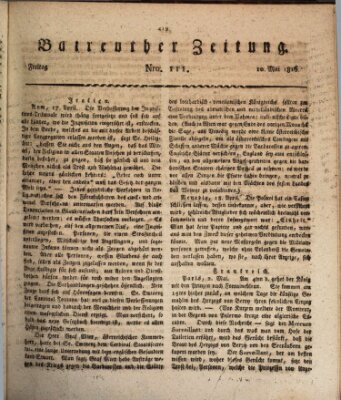 Bayreuther Zeitung Freitag 10. Mai 1816