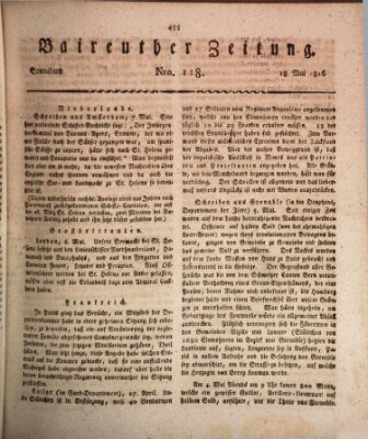 Bayreuther Zeitung Samstag 18. Mai 1816