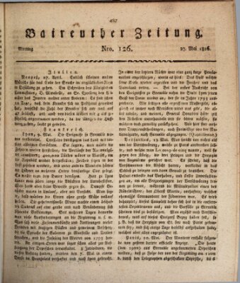 Bayreuther Zeitung Montag 27. Mai 1816