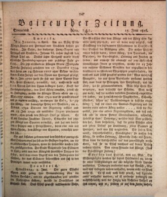 Bayreuther Zeitung Samstag 15. Juni 1816