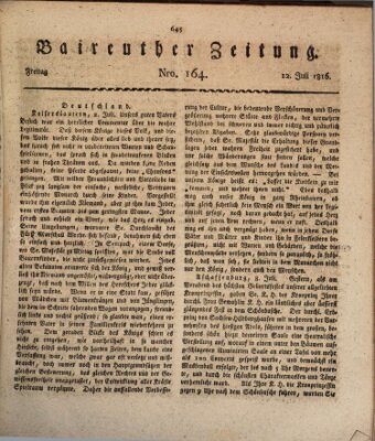 Bayreuther Zeitung Freitag 12. Juli 1816