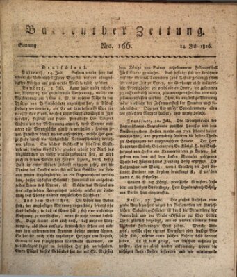 Bayreuther Zeitung Sonntag 14. Juli 1816
