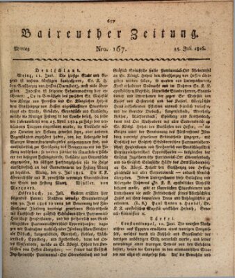 Bayreuther Zeitung Montag 15. Juli 1816