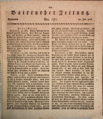 Bayreuther Zeitung Samstag 20. Juli 1816