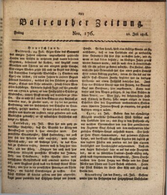 Bayreuther Zeitung Freitag 26. Juli 1816