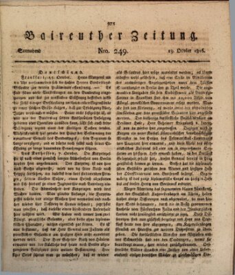 Bayreuther Zeitung Samstag 19. Oktober 1816