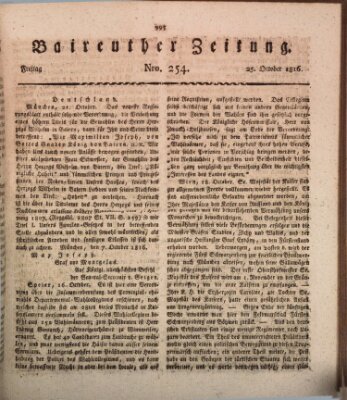 Bayreuther Zeitung Freitag 25. Oktober 1816