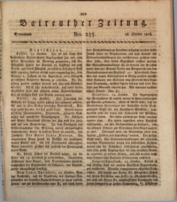 Bayreuther Zeitung Samstag 26. Oktober 1816