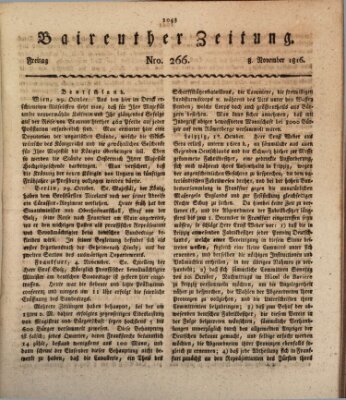 Bayreuther Zeitung Freitag 8. November 1816