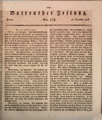 Bayreuther Zeitung Freitag 22. November 1816