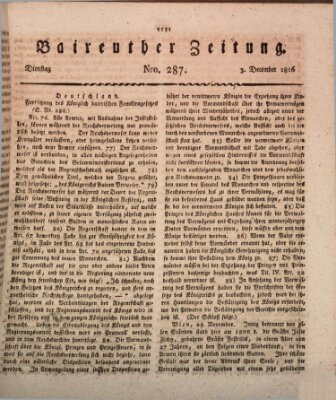 Bayreuther Zeitung Dienstag 3. Dezember 1816