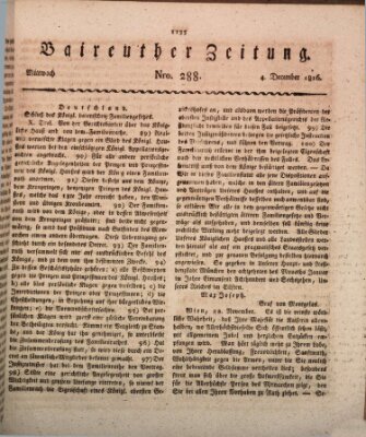 Bayreuther Zeitung Mittwoch 4. Dezember 1816