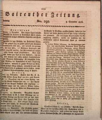 Bayreuther Zeitung Sonntag 8. Dezember 1816