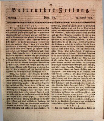 Bayreuther Zeitung Sonntag 19. Januar 1817