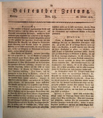 Bayreuther Zeitung Sonntag 26. Januar 1817