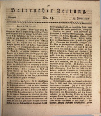 Bayreuther Zeitung Mittwoch 29. Januar 1817
