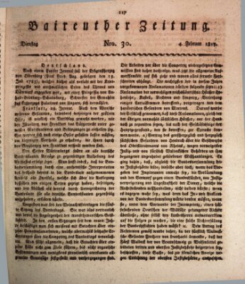 Bayreuther Zeitung Dienstag 4. Februar 1817