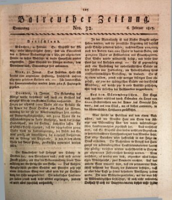 Bayreuther Zeitung Donnerstag 6. Februar 1817