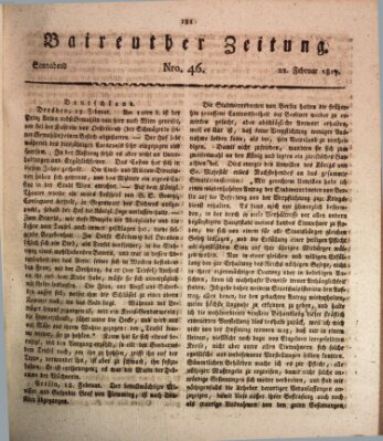 Bayreuther Zeitung Samstag 22. Februar 1817