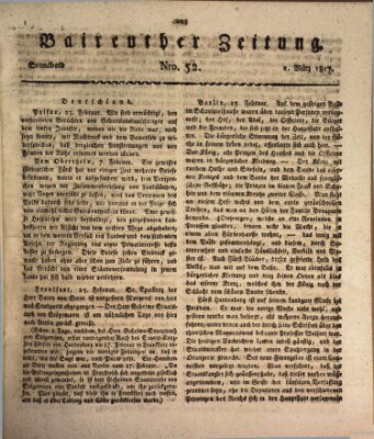 Bayreuther Zeitung Samstag 1. März 1817