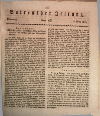 Bayreuther Zeitung Donnerstag 6. März 1817