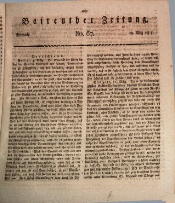 Bayreuther Zeitung Mittwoch 19. März 1817