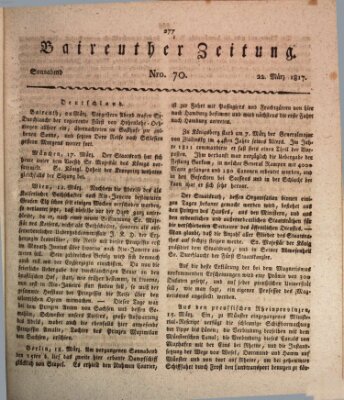 Bayreuther Zeitung Samstag 22. März 1817