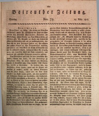 Bayreuther Zeitung Dienstag 25. März 1817