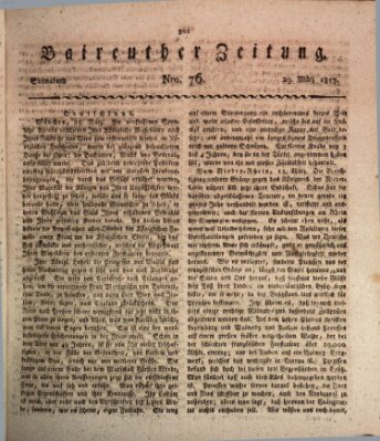 Bayreuther Zeitung Samstag 29. März 1817