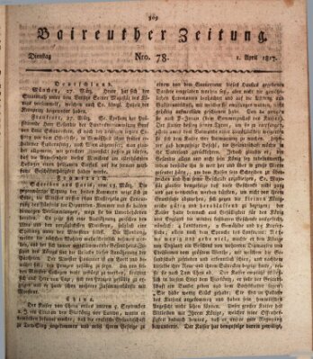 Bayreuther Zeitung Dienstag 1. April 1817