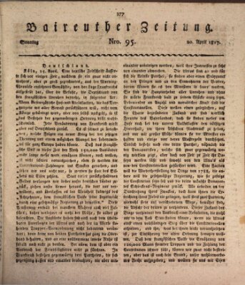 Bayreuther Zeitung Sonntag 20. April 1817