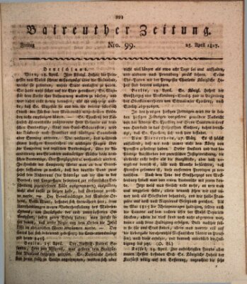 Bayreuther Zeitung Freitag 25. April 1817