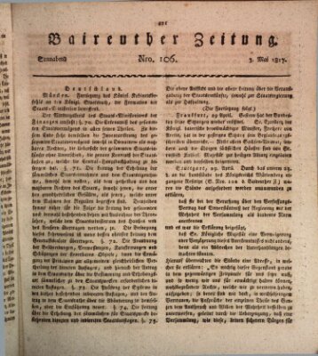 Bayreuther Zeitung Samstag 3. Mai 1817