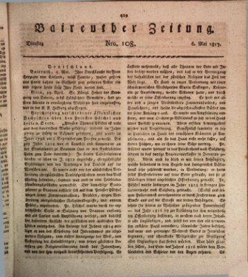 Bayreuther Zeitung Dienstag 6. Mai 1817