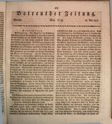 Bayreuther Zeitung Sonntag 18. Mai 1817