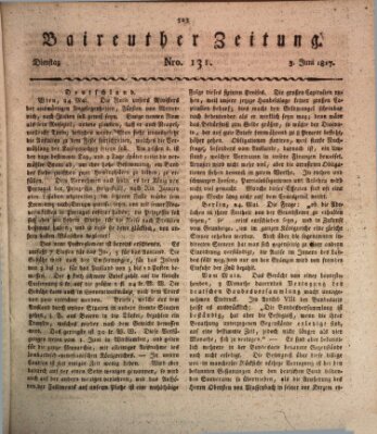 Bayreuther Zeitung Dienstag 3. Juni 1817