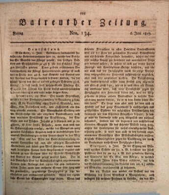 Bayreuther Zeitung Freitag 6. Juni 1817