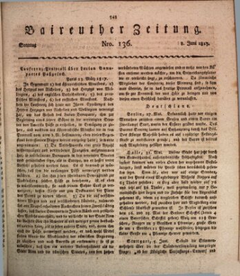 Bayreuther Zeitung Sonntag 8. Juni 1817