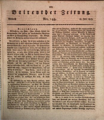 Bayreuther Zeitung Mittwoch 18. Juni 1817