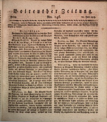 Bayreuther Zeitung Freitag 20. Juni 1817