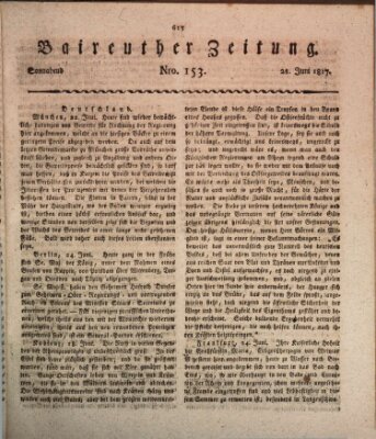 Bayreuther Zeitung Samstag 28. Juni 1817