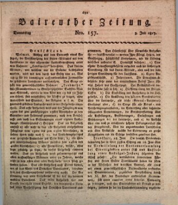 Bayreuther Zeitung Donnerstag 3. Juli 1817