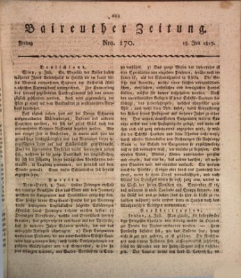 Bayreuther Zeitung Freitag 18. Juli 1817