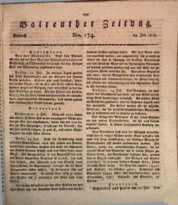 Bayreuther Zeitung Mittwoch 23. Juli 1817