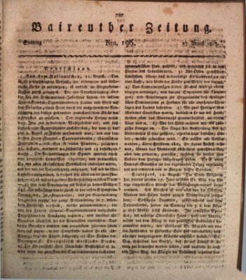 Bayreuther Zeitung Sonntag 17. August 1817