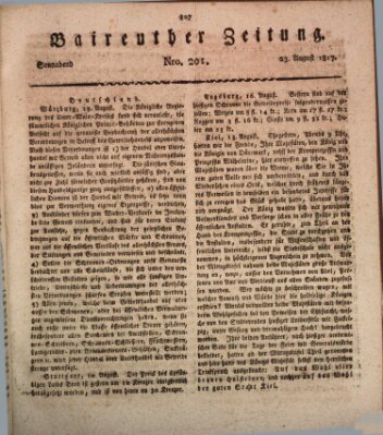 Bayreuther Zeitung Samstag 23. August 1817