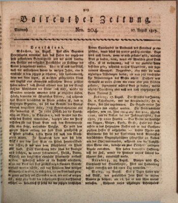 Bayreuther Zeitung Mittwoch 27. August 1817